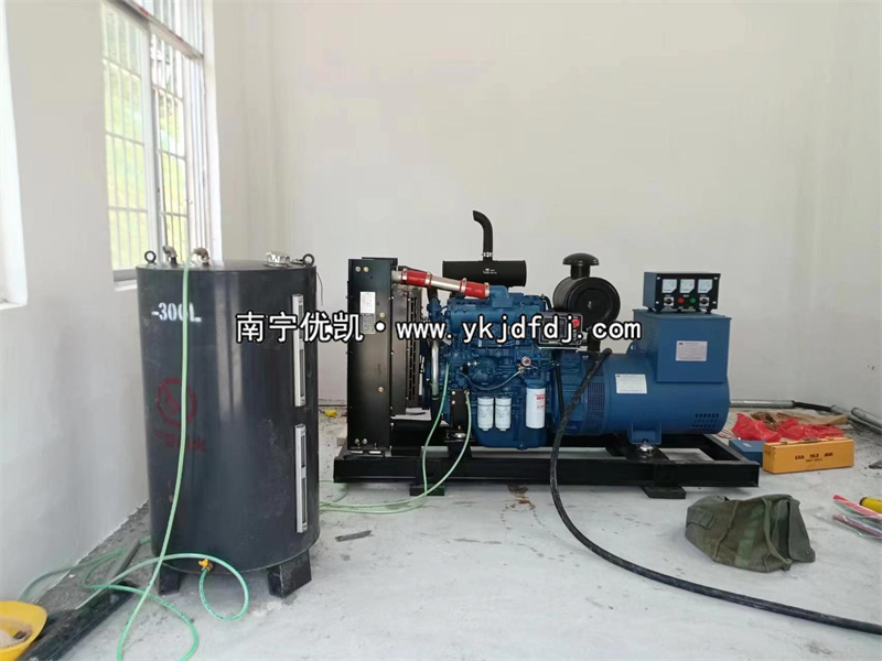 2023年5月22日，100kw玉柴發(fā)電機組來賓項目到貨安裝
